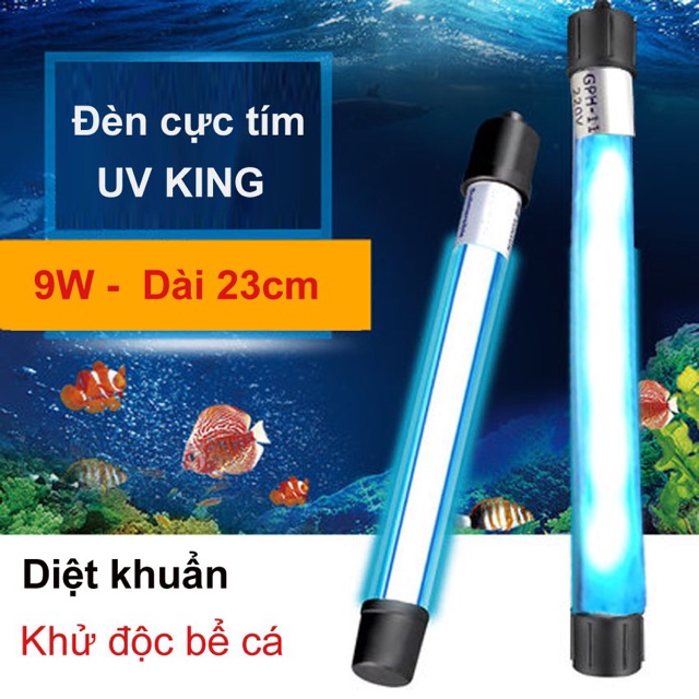Đèn UV Đủ Size Diệt Tảo Diệt Khuẩn Cho Bể Cá Sterilization King (Hàng Công Ty)