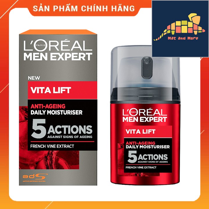 Kem chống lão hóa 5 tác động Loreal Men Expert Vita Lift 5 Anti Ageing Moisturiser, 50 ml
