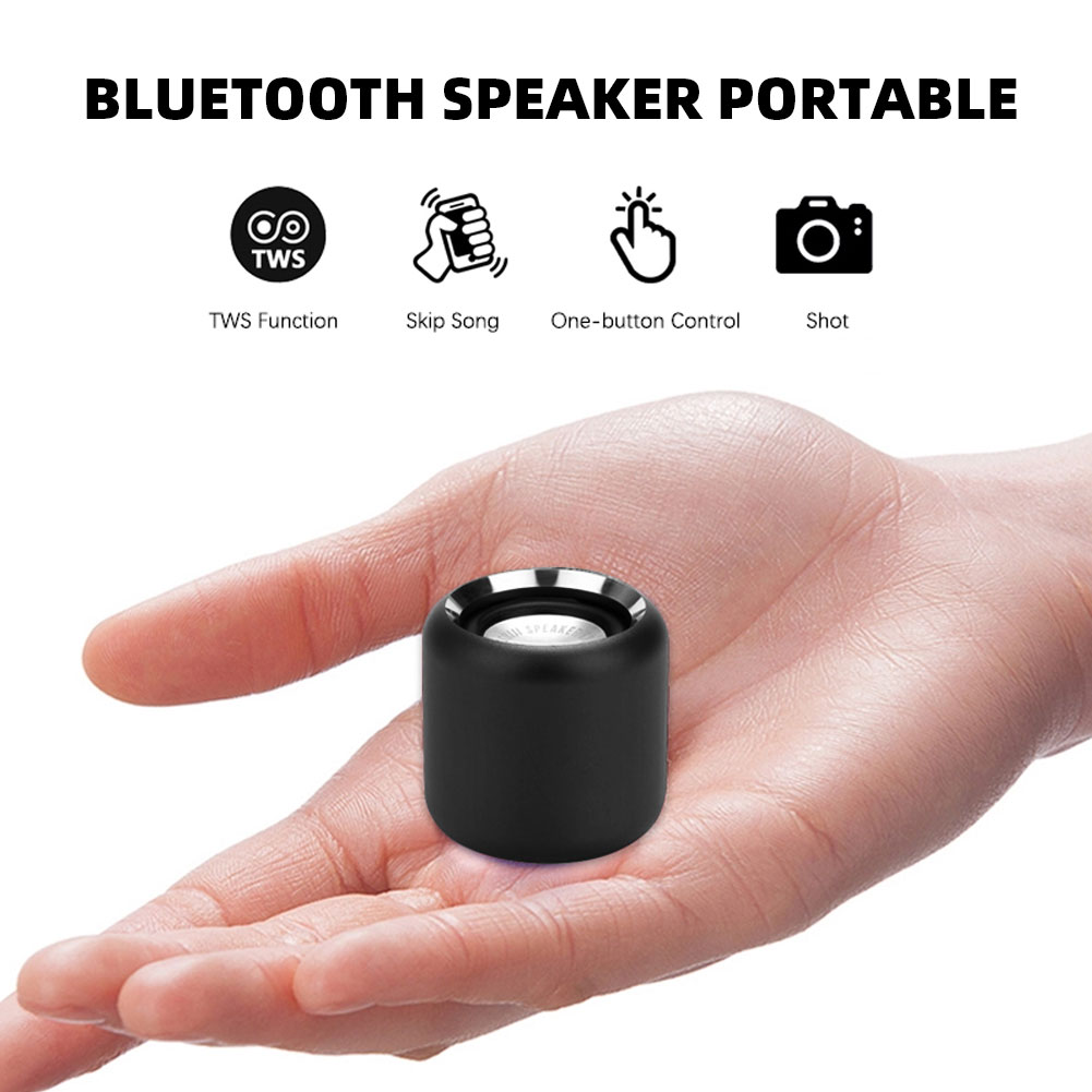 TWS Loa Bluetooth di động siêu nhỏ Âm thanh trầm tốt nhất Điều khiển màn trập từ xa Loa không dây nhỏ Boombox