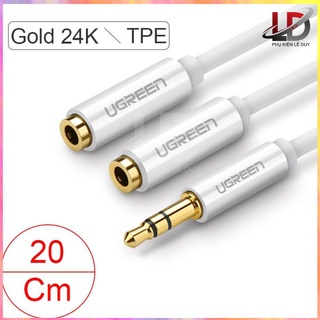 Cáp chia rắc loa 3.5 1 ra 2 chính hãng Ugreen 10739 [Free ship]