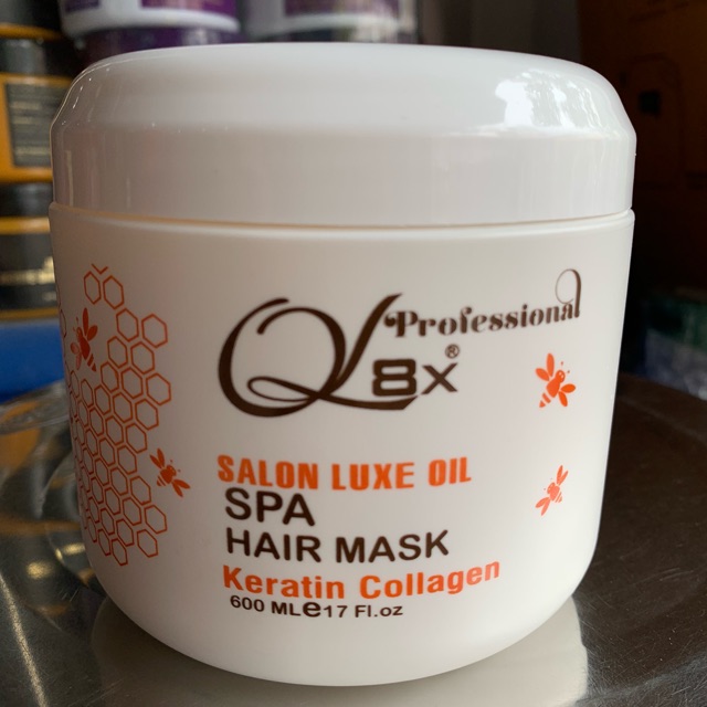 Hấp dầu phục hồi tái sinh QL8X 500ml ( tóc nát, khô xơ chỉ 1 lần ) mật ong sữa hũ trắng