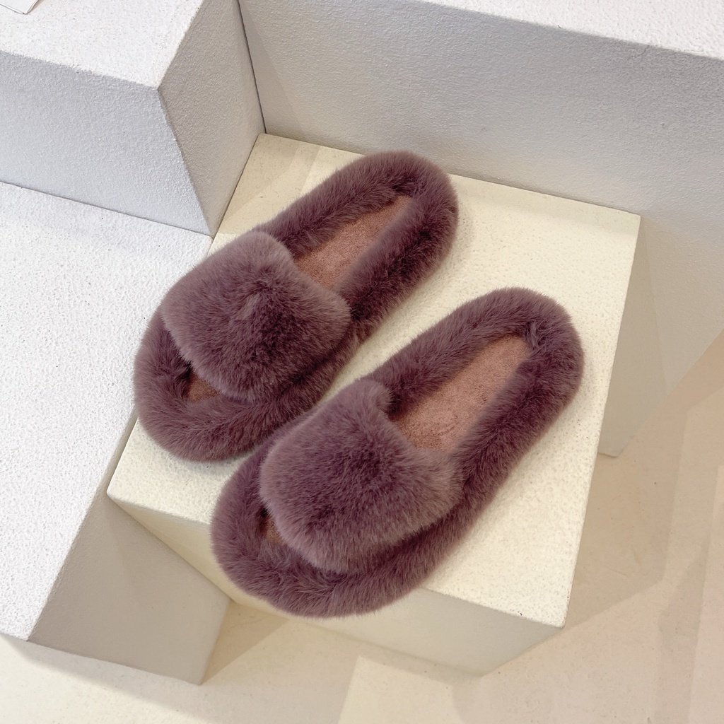 Dép Bông Đi Trong Nhà Chống Trượt 3.8cm Thời Trang Thu Đông 2022 Dễ Thương Cho Nữ