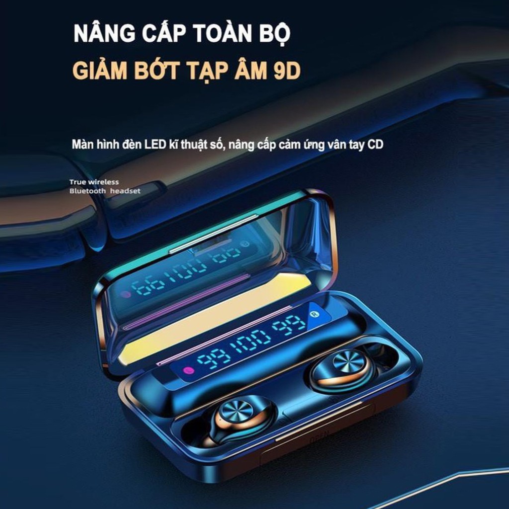 Tai Nghe Bluetooth AMOI F9-10 PRO TWS Không Dây | nút cảm ứng | Hiển thị % pin, Dung Lượng 3500Mah