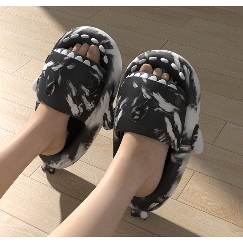 Dép Sandal Đế Dày In Hình Cá Mập Thời Trang Mùa Hè