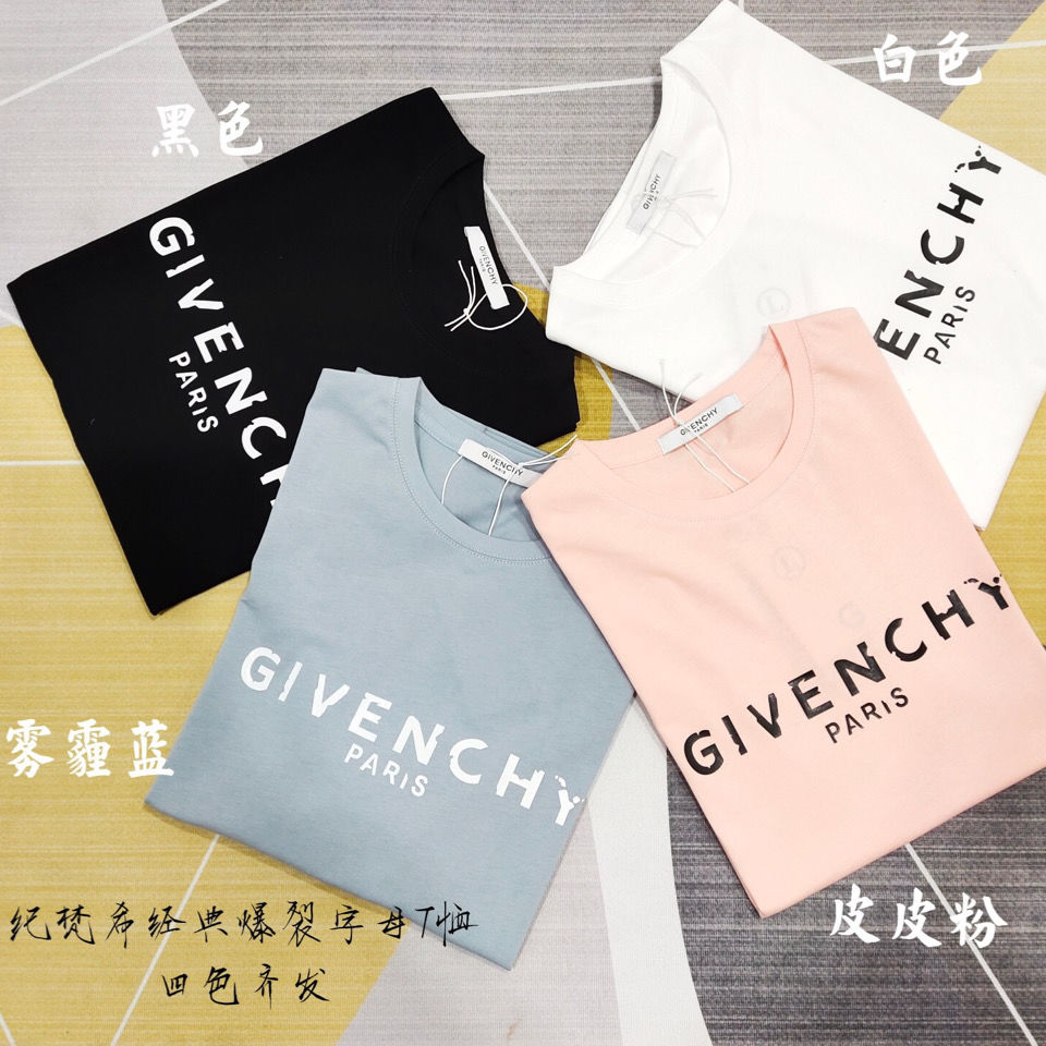 Áo Thun Ngắn Tay In Chữ Givenchy Cổ Điển Thời Trang Cho Nam Nữ