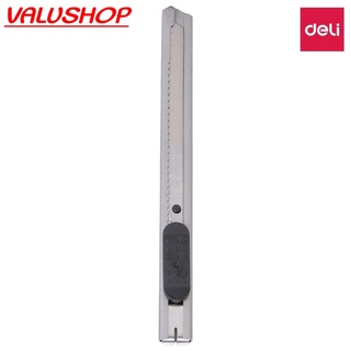 Dao rọc giấy vỏ thép lưỡi nhỏ Deli 2053 hàng chính hãng