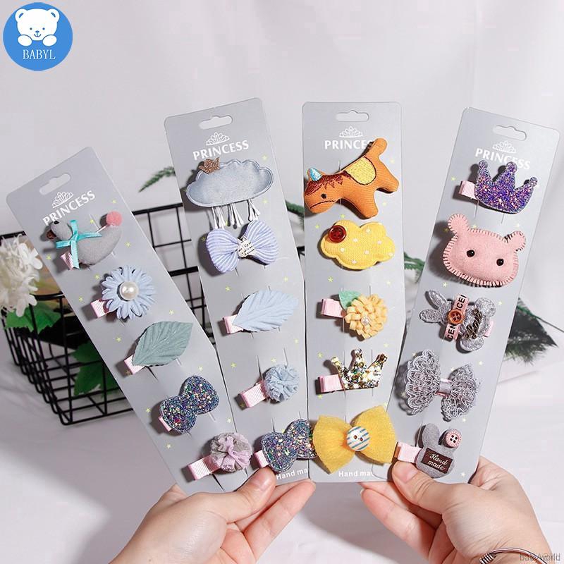 Set 5 kẹp tóc hoạt hình dễ thương cho bé gái