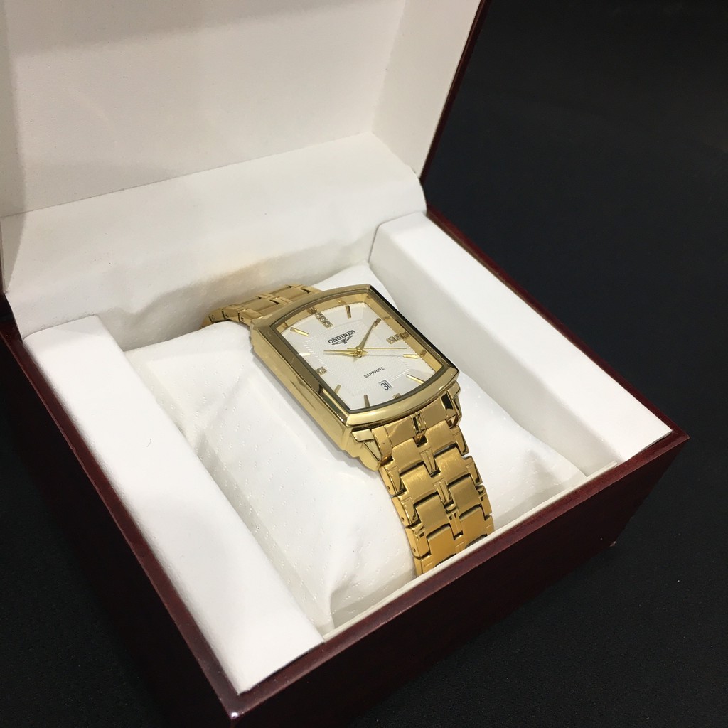 ( HÀNG XỊN ) Đồng hồ nam mặt chữ nhật ONGINES, kính saphire, chống nước tốt, dây demi siêu sang | BigBuy360 - bigbuy360.vn