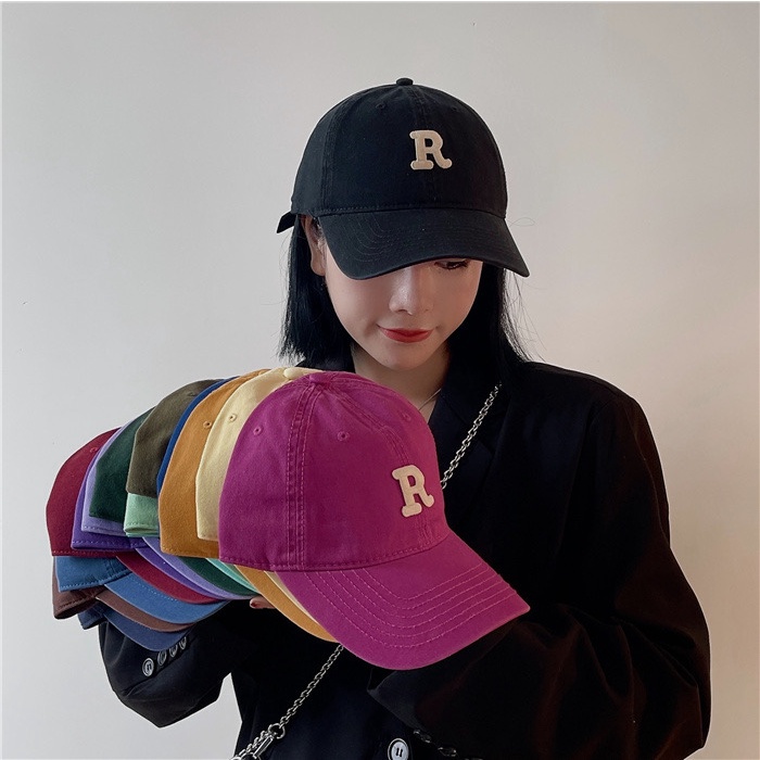 Mũ lưỡi trai MG STUDIO thêu chữ R thời trang