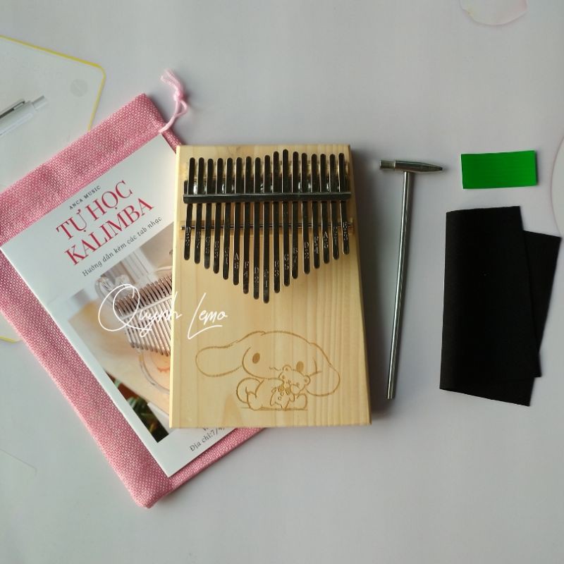 Đàn Kalimba 17 phím giá siêu rẻ QUYNHLEMO âm hay đầy đủ phụ kiện