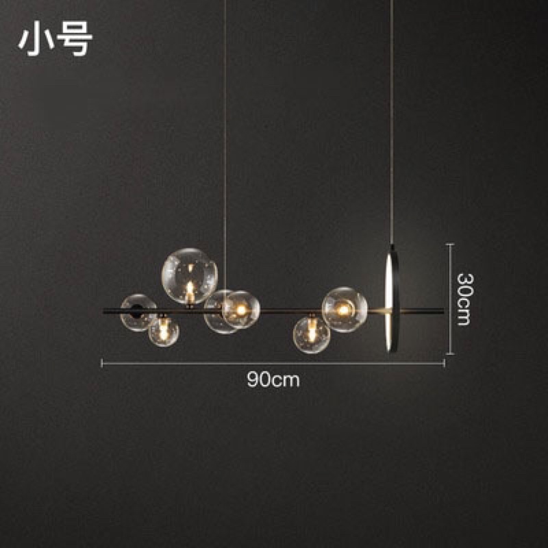 ĐÈN THẢ HERA 7 BÓNG THUỶ TINH PHA LÊ