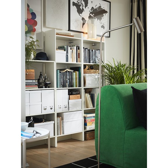 GILDA, Kệ sách 4 tầng SHE_022, 50x23x160cm, kệ gỗ Scandi Home
