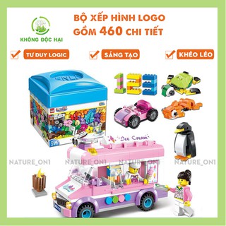 Bộ Xếp Hình Lego ❤FREESHIP ❤ Sản Phẩm Gồm 460 Chi Tiết Rèn Luyện Tính Khéo Léo , Sức Sáng Tạo, Nhẫn Nại Cho bé