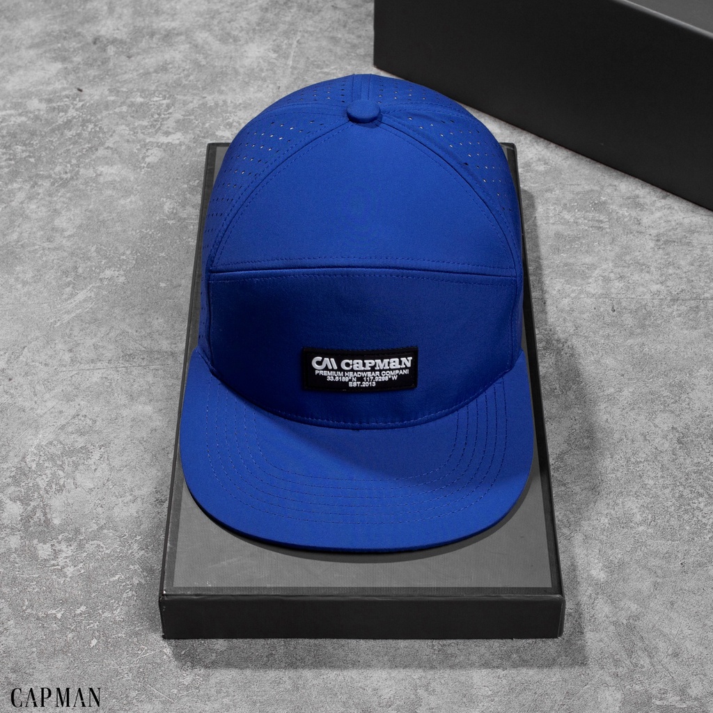 Mũ snapback chính hãng CAPMAN phong cách hiphop vải dù trơn hoạ tiết CM94