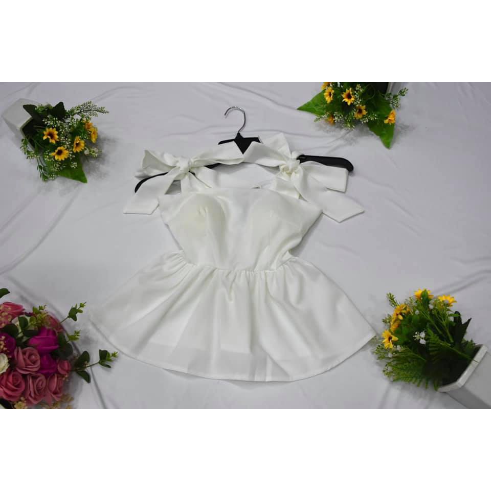 Áo kiểu hai dây thắt nơ cực xinh