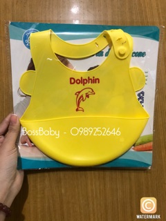 Yếm ăn dặm silicone siêu mềm Dolphin