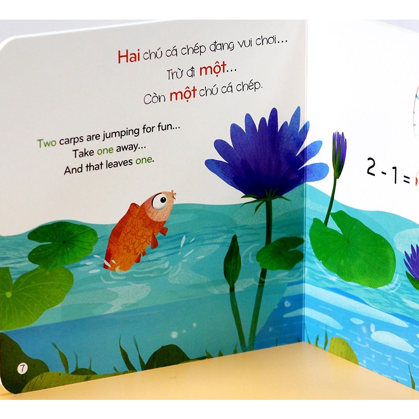 Sách - Chuyển động đếm số - Math slide - Phép trừ - Subtraction - Phép cộng – Addition - Quyển lẻ tùy chọn