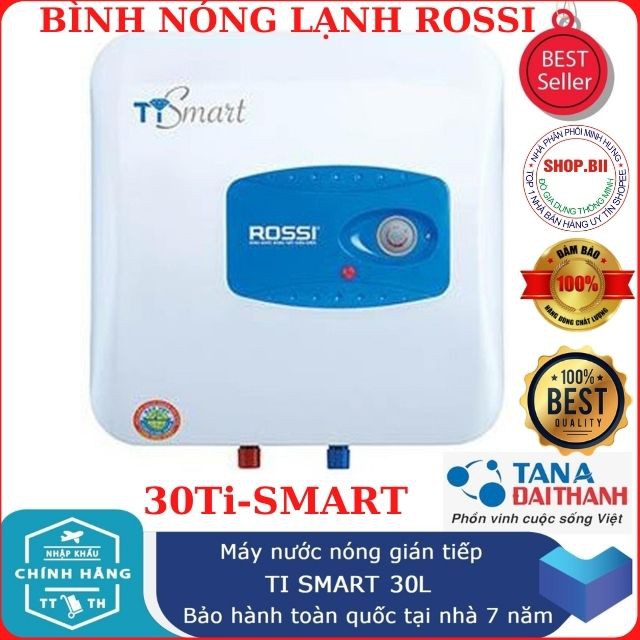 Bình Nước Nóng Rossi 30 Lít  Hàng Chính Hãng Bảo Hành Toàn Quốc 7 Năm, Phù Hợp Cho Mọi Công Trình Giá Rẻ.