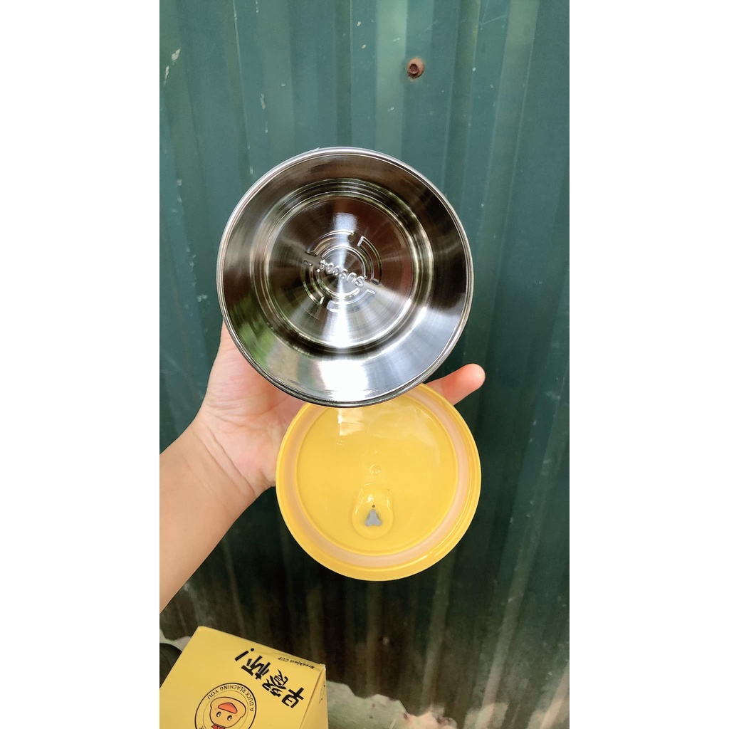 Bình ủ cháo giữ nhiệt vịt vàng 580ml