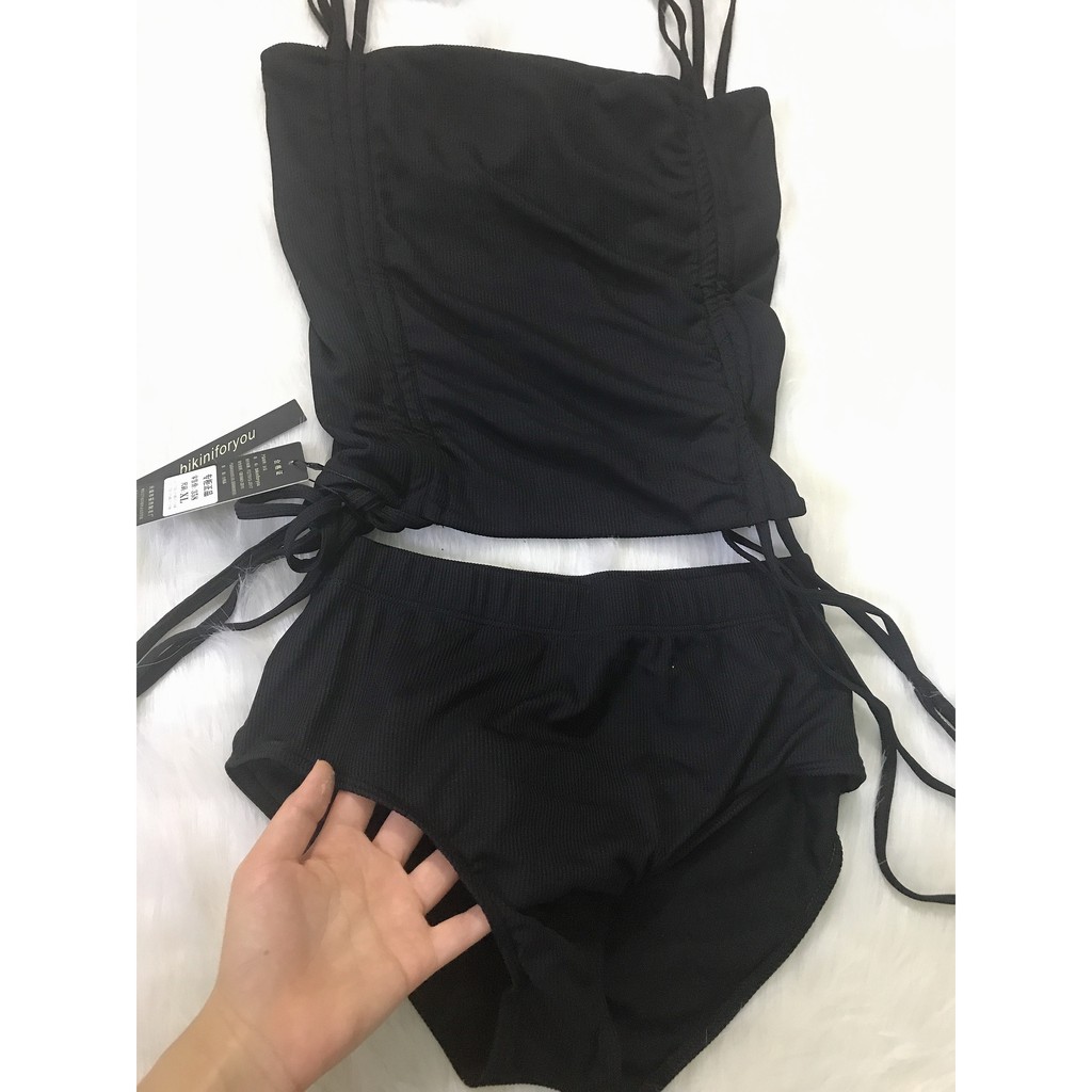 CoolStore - Bikini bộ đồ bơi nữ 2 mảnh hở lưng eo cao có dây rút. | BigBuy360 - bigbuy360.vn