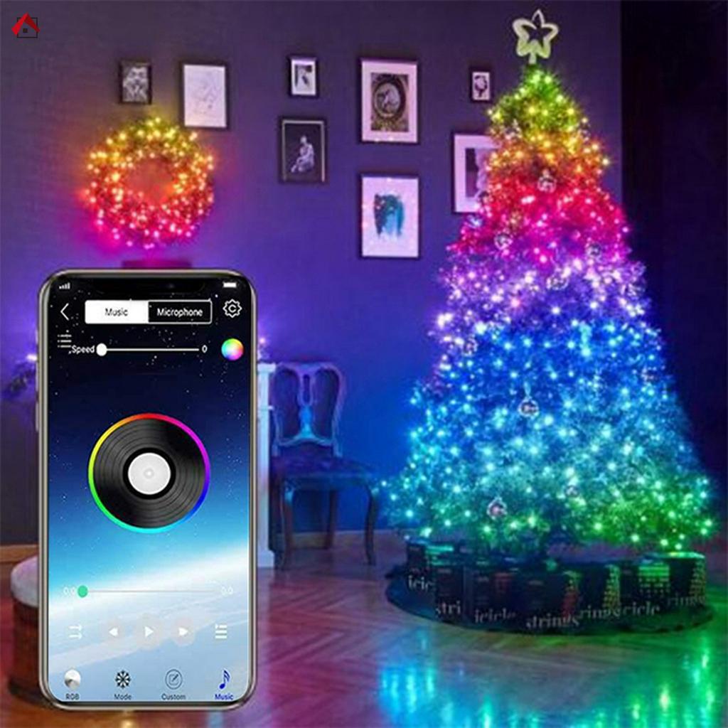 IKXRM Christmas Tree Decoration Lights Custom LED String Lights App Remote Control Light