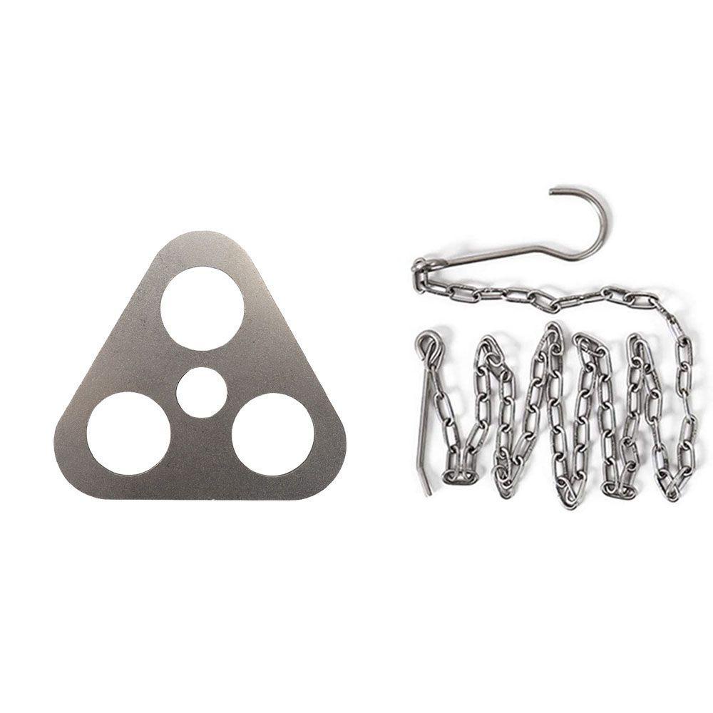 Giá Đỡ Ba Chân Bằng Thép Không Gỉ Treo Đồ Nướng Bbq Ngoài Trời