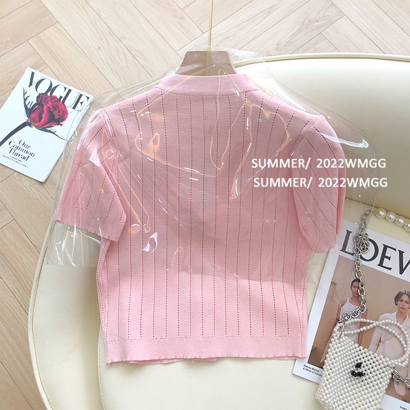 Áo Croptop Dáng Ôm Đính Nơ Dễ Thương Dành Cho Nữ