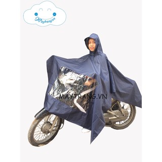 Áo Mưa Cánh Dơi Vải Dù - Hết Khổ - Xanh Đen