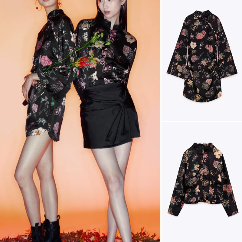 Bộ Đầm Ngắn In Hoa Thời Trang Mùa Xuân Xinh Xắn 7969823 7969031 Áo blouse