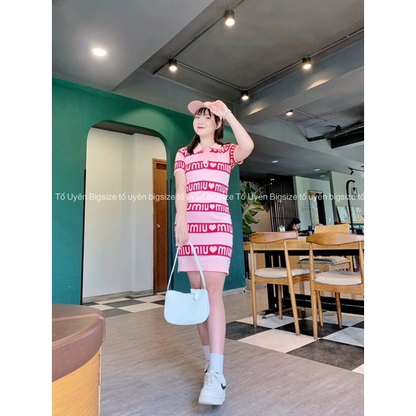 (T.U Bigsize 50-75kg) Váy Body Len Mongtoghi Cổ Bẻ Hoạ Tiết Hàng QCCC #2202.2