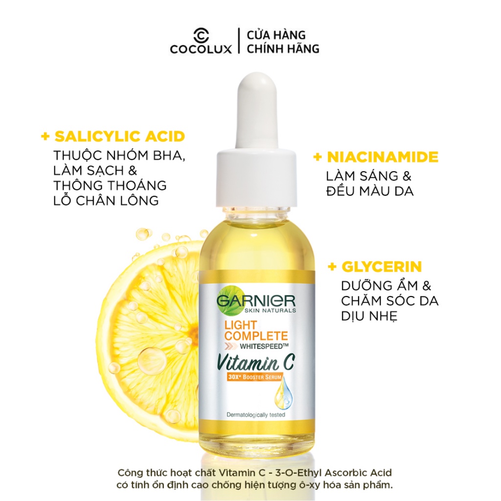 Tinh Chất Garnier Dưỡng Sáng Da, Mờ Thâm 30ml