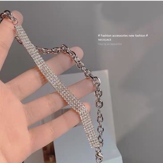 Vòng cổ choker bạc cực cá tính