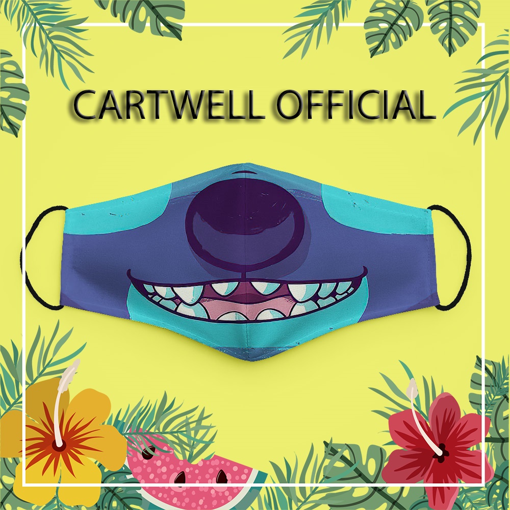 Khẩu trang thú cưng cute hoạt hình dễ thương cho bé trẻ em Hình Vẽ DRAWN CARTWELL dây đeo mềm bảo vệ toàn diện dày 2 lớp