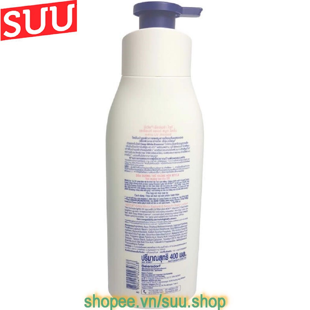 Sữa Dưỡng Thể Cho Nữ 400ml Nivea Giúp Làm Trắng Da, Săn Da, suu.shop cam kết 100% chính hãng