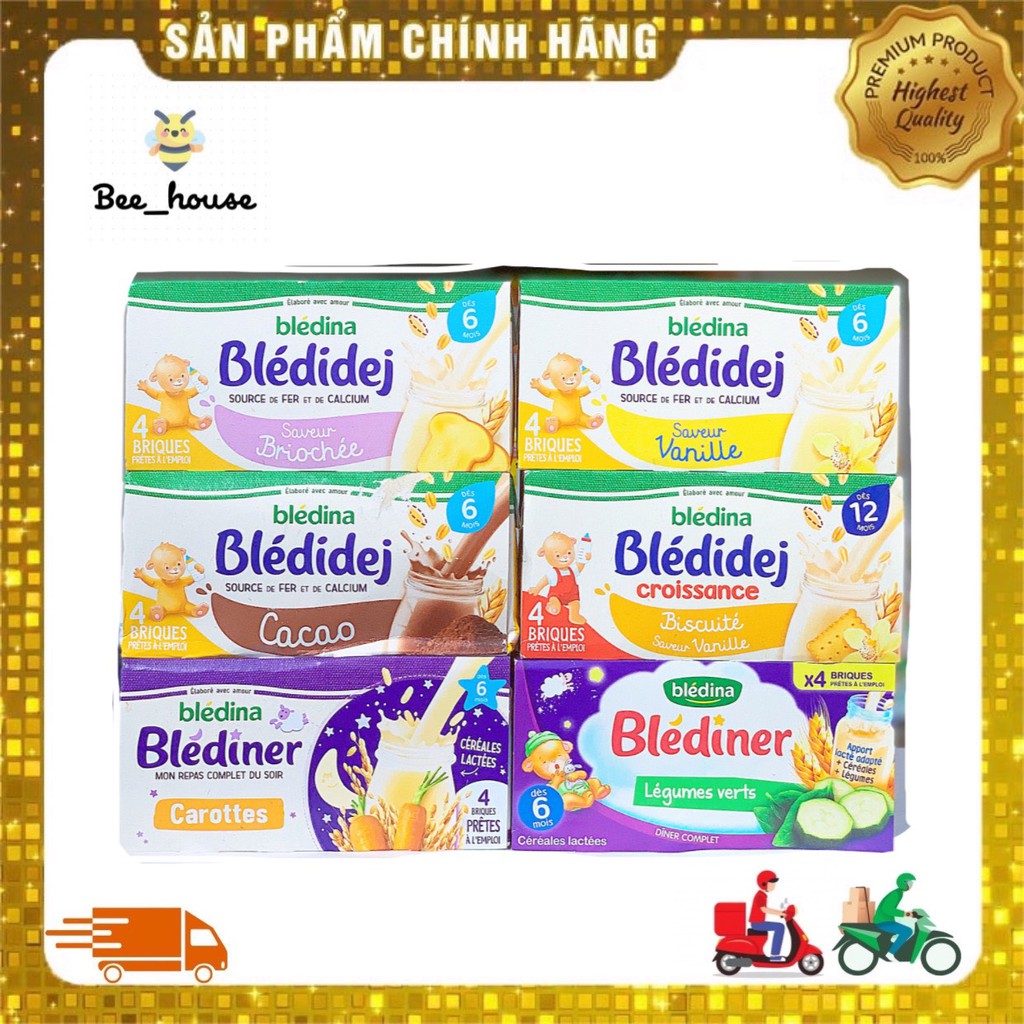 Sữa nước bledina Pháp 250ml x 4