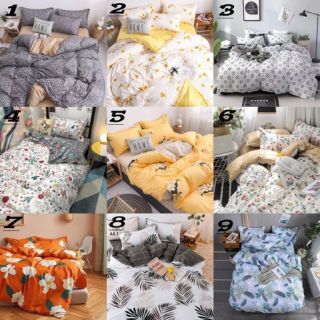 Trọn Bộ 4 món Chăn Ga Gối Cotton Poly Nhập Khẩu Hàn Quốc
