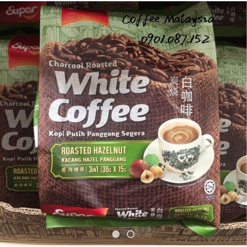 White Coffee Super Hazelnut - Cafe trắng vị hạt phỉ