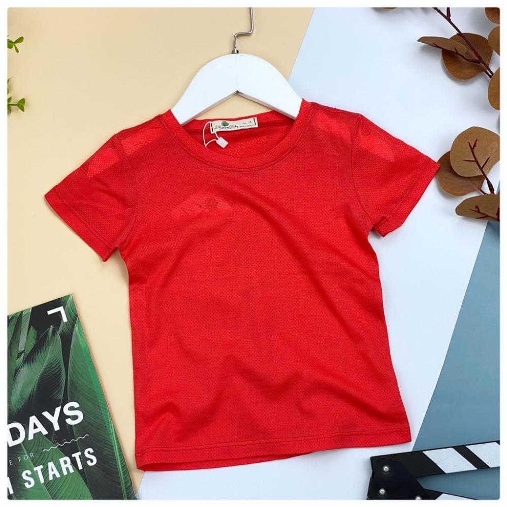 Áo LITIBABY bé trai vải lưới trơn AVL01