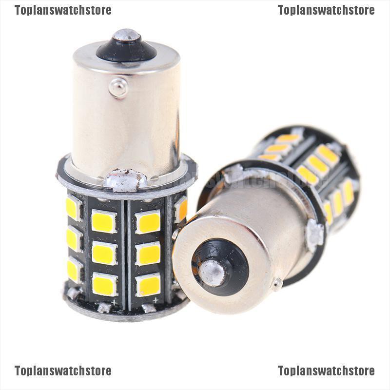 Set 2 Bóng Đèn Xi Nhan 1156 BA15S 2835 33-SMD Ánh Sáng Vàng Cho Xe Ô Tô