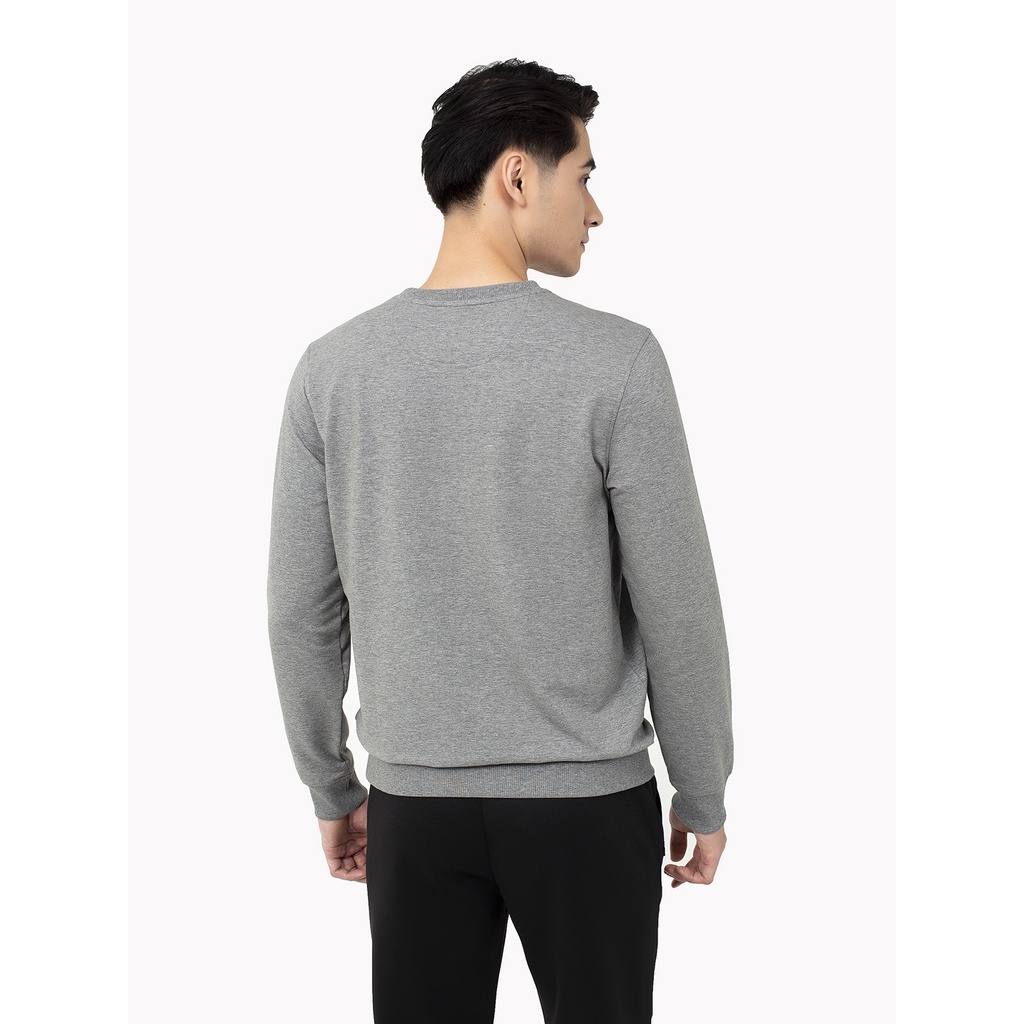 Áo thu đông nam Aristino cao cấp chữ in trước ngực from rộng chất cotton ASW023W1