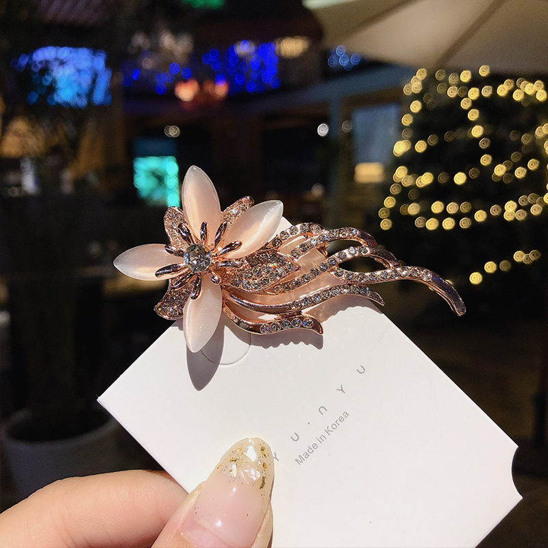 Trâm Cài Áo Đính Đá Nhân Tạo Phong Cách Hàn Quốc Sang Trọng Dành Cho Phụ Nữ