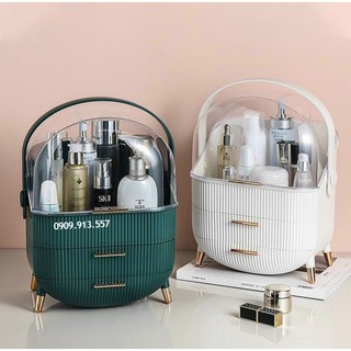 Loại dày hộp đựng mỹ phẩm chống bụi, chống nước, tủ đựng mỹ phẩm có nắp cao cấp