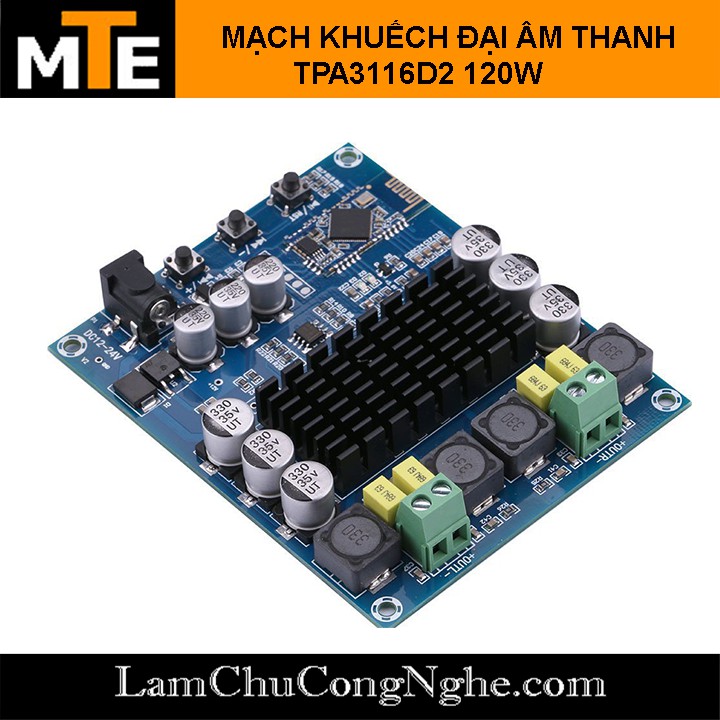 Mạch khuếch đại âm thanh Amply Bluetooth 4.0 CSR8635 chip TPA3116D2 công suất 2x120W