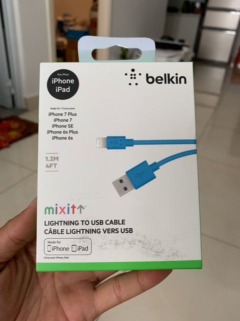 Cáp sạc iPhone, iPad, iPod USB-A ra Lightning BELKIN MIXIT↑™ F8J023bt04 chuẩn MFi dài 1.2m