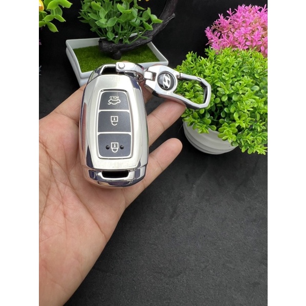 Ốp chìa khoá TPU 3 nút smart key xe huyndai kona,accent,santafe,elantra