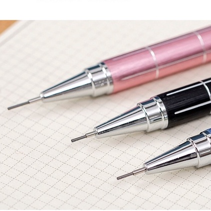 Bút chì bấm bằng kim loại Muji ngòi 0.7mm tiện lợi dành cho học sinh