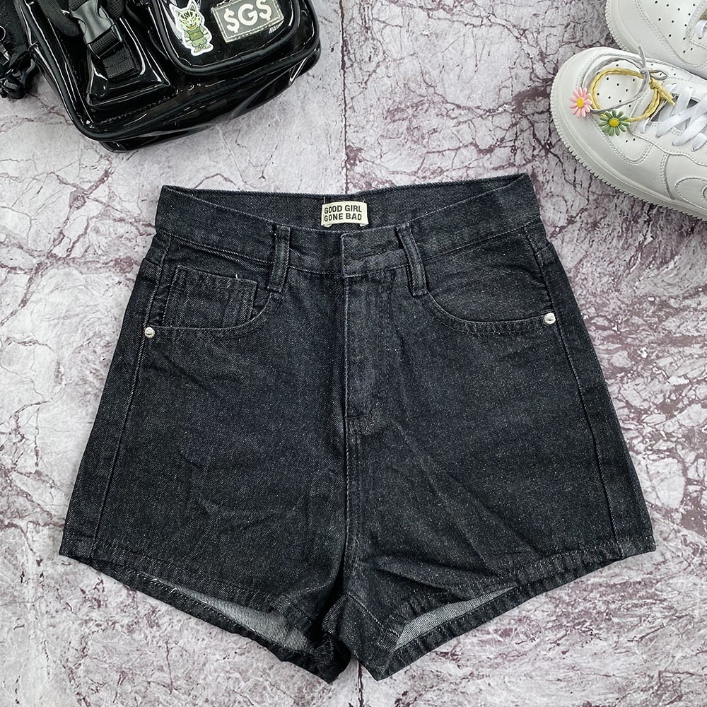 Quần Jean Short Nữ Basic Lưng Cao, Phong Cách Trẻ Trung, Năng Động, Với 3 Màu Cơ Bản Phong Cách Hàn Quốc | BigBuy360 - bigbuy360.vn