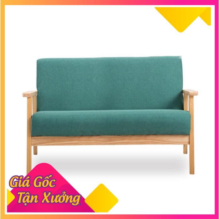 Ghế sofa dài khung gỗ chất nỉ phòng khách - ghế dài cho quán cà phê hiện đại GSF003