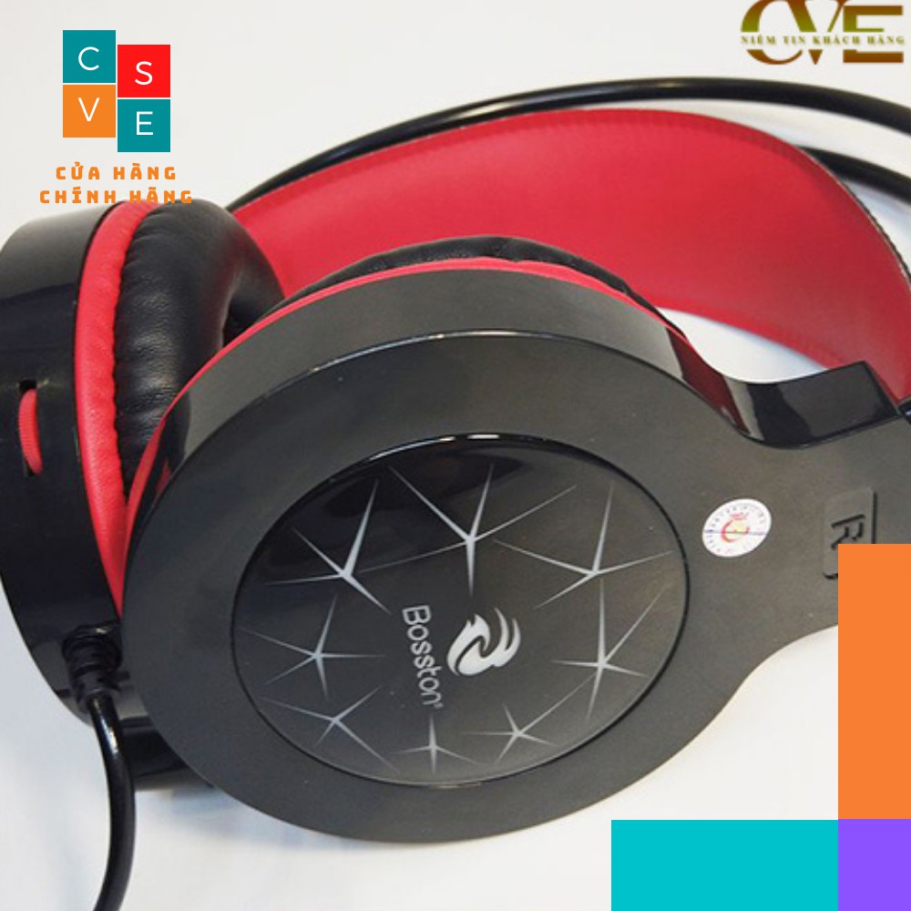 Tai Nghe Headphone Chuyên Gaming Có Dây BOSSTON HS-09 Cao Cấp - Tai Phone Chụp Tai Led Chính Hãng