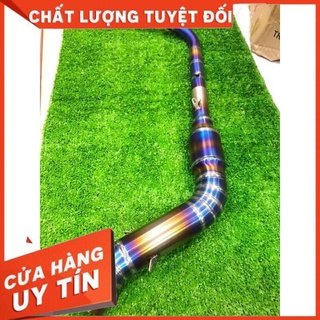 Cổ pô titan thật cho r15 mt15 có bầu hơi tổ ong 2 khúc sale